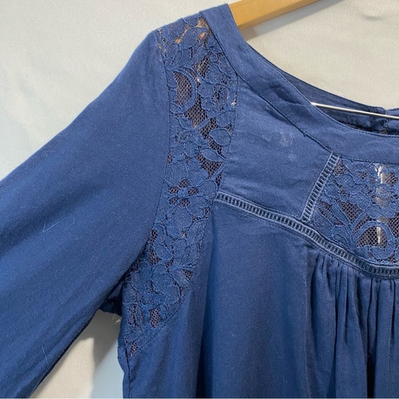 Rock & Roll Fairy Cowgirl Deep Blue Embroidered Western Top medium - Picture 4 of 14